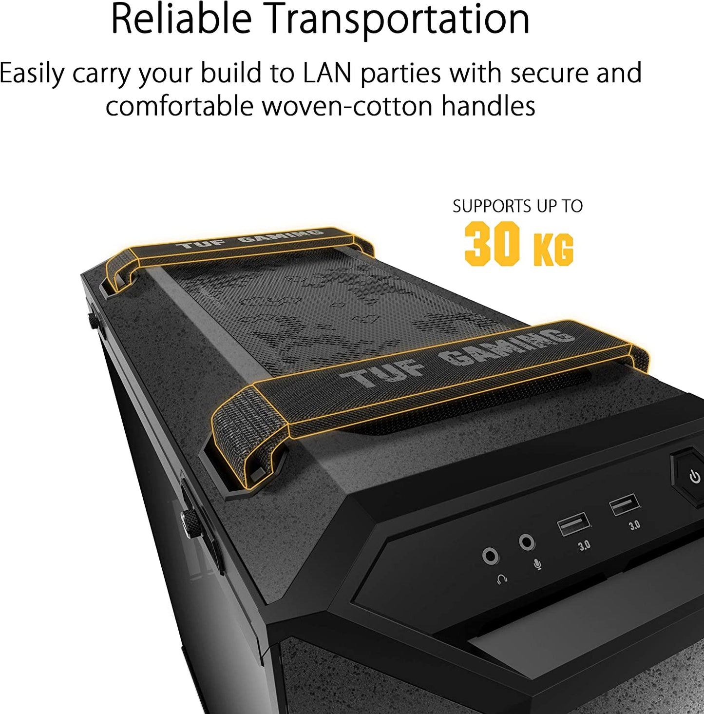         ASUS TUF Gaming GT501 Mid-Tower ATX PC Case – Tempered Glass & High Airflow