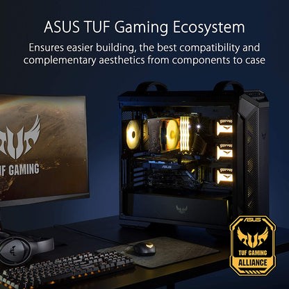         ASUS TUF Gaming GT501 Mid-Tower ATX PC Case – Tempered Glass & High Airflow